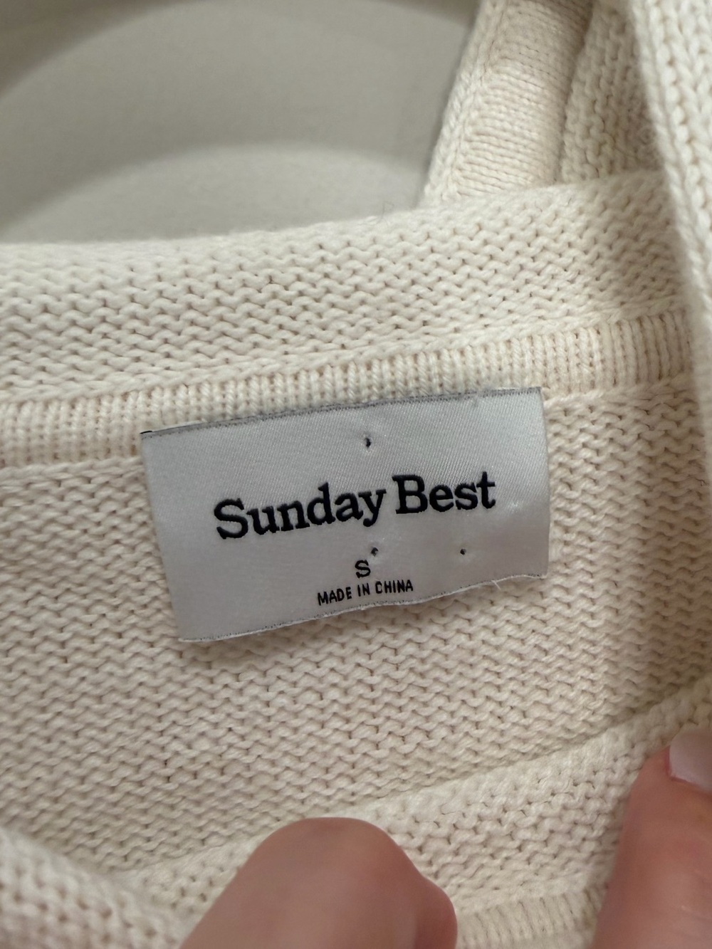 Sunday Best Aritzia Cream Organic Cotton Cashmere Blend Hoodie Size Small - Picture 2 of 4